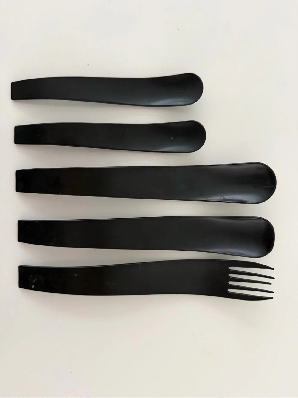 German Mono Filio Designer Matte Black Lightweight Cutlery Set